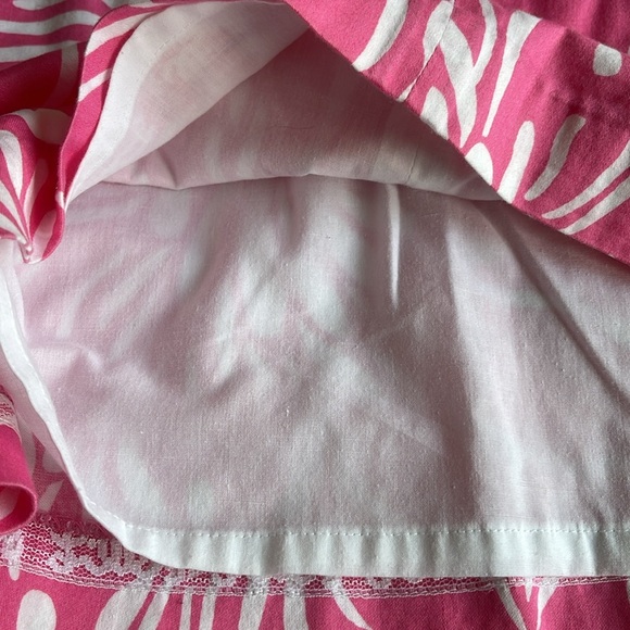 Lilly Pulitzer Pink Sleeveless Lined Side Tie Tropical  w/Pockets-10 - Picture 6 of 7